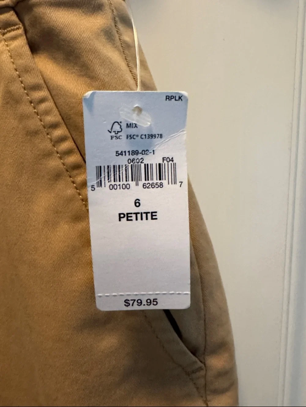 GAP Women's Khaki Wide-Leg Chinos - Tan - Picture 4 of 4